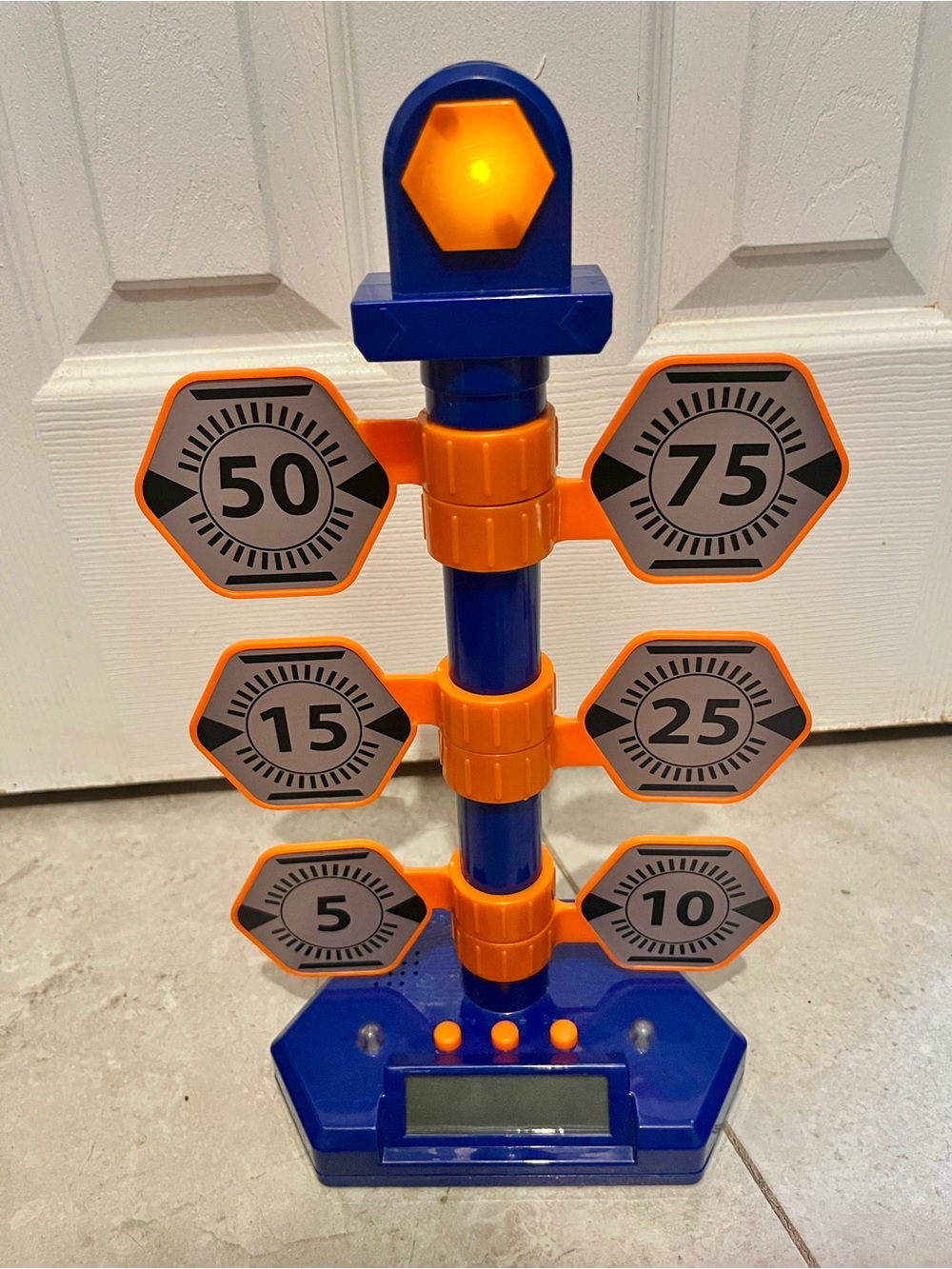 Nerf Gun Bulls-Eye Digital Target w/ Lights Timer & Sounds LCD Screen 6 Targets